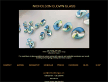 Tablet Screenshot of nicholsonblownglass.com
